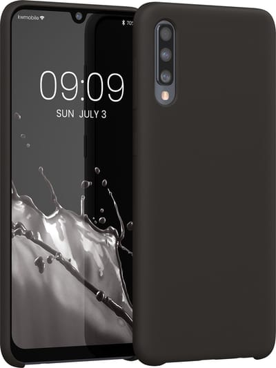 kwmobile telefoonhoesje geschikt voor Samsung Galaxy A50 - Hoesje met siliconen coating - Smartphone case in mat zwart