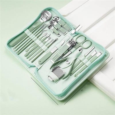 Nagelsnijder Set - Manicure Pedicure Kit - Nagel Verzorging - Roestvrij Staal - 22 Stuks - Zilver