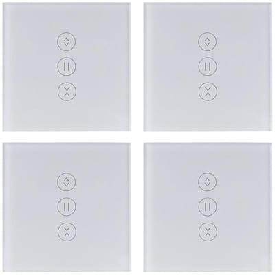 Slimme Gordijnschakelaar - Gordijn Controller - Huis Automatisering - Spraak & Afstandsbediening - 8.5 x 8.5 x 3.5 cm - Wit