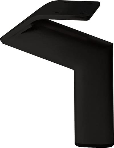 Stalen meubelpoot zwart design 11,5 bij 2 cm en hoogte 14 cm - Set van 4 stuks