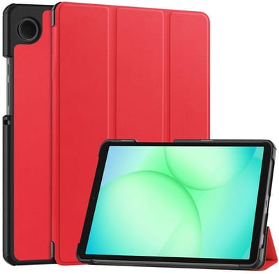 Tablet Hoes Geschikt voor Samsung Galaxy Tab A11 | Book Case met Standaard | Kunstlederen Beschermhoes | Tri-fold | Rood