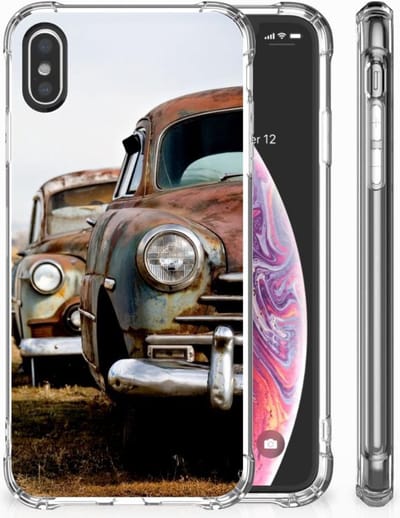 Apple iPhone X | Xs Anti-shock Hoesje met foto Vintage Auto