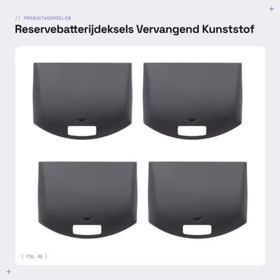 Dailygoods - Reservebatterijdeksels - Vervangend - Kunststof - Zwart
