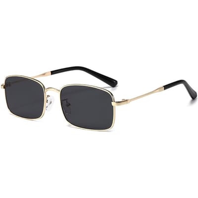 Lunettes de Soleil Carrées Classiques en Métal pour Femmes Sports d'Extérieur Résistantes aux UV Lunettes de Soleil Design de Luxe UV400 Élégantes Lunettes de Soleil pour Hommes Qualité Professionnelle black