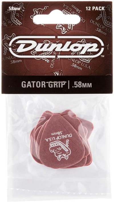 Jim Dunlop Gator Grip - Plectrums - 0,58 mm - Player's Pack 12 Stuks