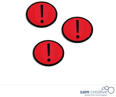 Sam Creative Magnetisch Symbool Uitroepteken 3x3 cm rood 25 stuks