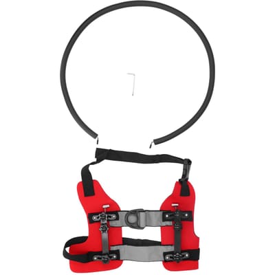 Harnais à anneaux pour chien aveugle, fixation facile, robuste et réglable, pare-chocs pour chien aveugle S rouge