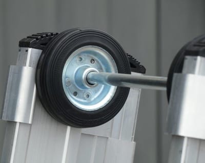 Professionele Schuifladder | 3-delig |gecoat | 3x14 treden | Top Safe Systeem |Aluminium | Anti slip | EN 131-1 + 2, NEN 2484, TÜV en GS gecertificeerd