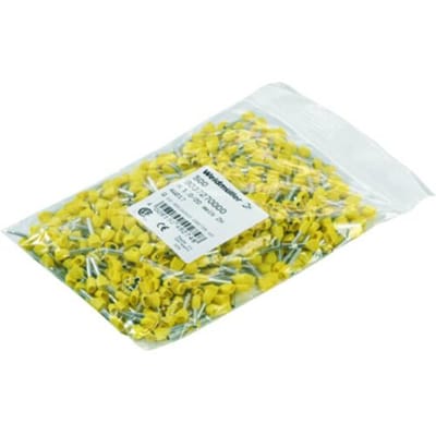 Weidmüller 9037270000 Dubbele adereindhulzen 1 mm² Deels geïsoleerd Geel 500 stuk(s)