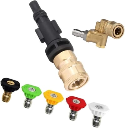 Hogedruk Mondstuk - Reinigingskop - Auto Reinigen - 180° Draaibaar - 1/4 Inch - One Color