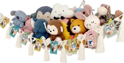 Nivard Knuffel Net - Hangmat - Speelgoed - Opbergsysteem - Hangmat Voor Knuffels - Organizer - Wit