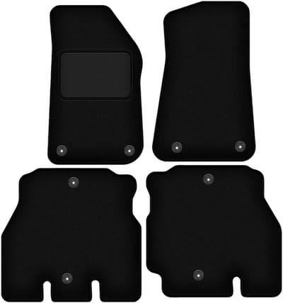 Zwarte velours vloermatten voor: Jeep Wrangler JL 5-deurs (2018-2023)
