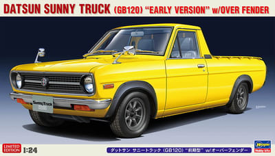 Hasegawa Modelbouwpakket Militaire voertuigen - 20641 Datsun Sunny Truck GB120 Early Version met Overfenders - Japanse Auto Plastic - 1:24 - Modelbouw