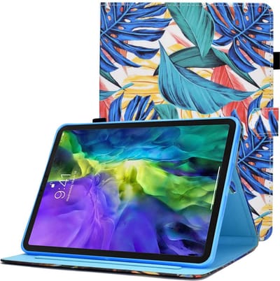 Peachy Tropical Bookcase hoes geschikt voor iPad Pro 11 inch (2018 2020 2021 2022) & iPad Air 4 en 5