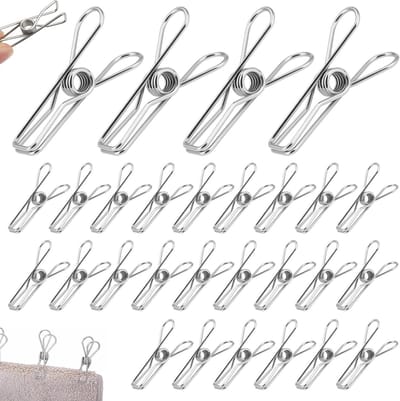 70 Stuks RVS Wasknijpers voor Kledingrekken, Winddichte en Duurzame Kledingknijpers voor Sokken en Handdoeken