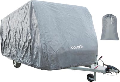 Caravan Beschermhoes - Aanhangerhoes - Voertuig Beschermen - Originele Kwaliteit - 427 cm Lengte - Grijs