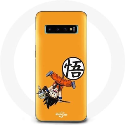Coque Maniacase pour pour Samsung Galaxy S10 Plus Goku Dragonball Z Enfant Anime zwart