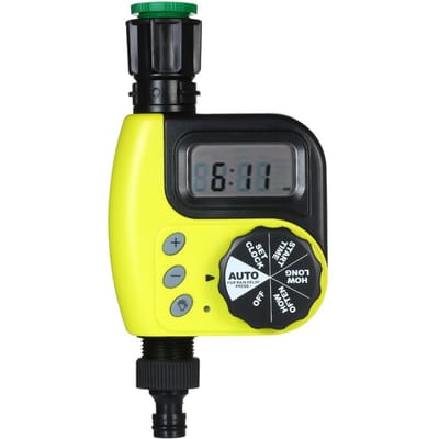 Minuterie d'eau automatique, contrôleur d'irrigation de jardin extérieur, minuterie de robinet de tuyau Programmable à 1 sortie EU Faucet Connection