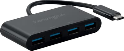 Kensington USB-C® hub - 10Gbps 4-Port Hub - Geschikt voor Windows/ Macbook/ Chrome/ Universeel