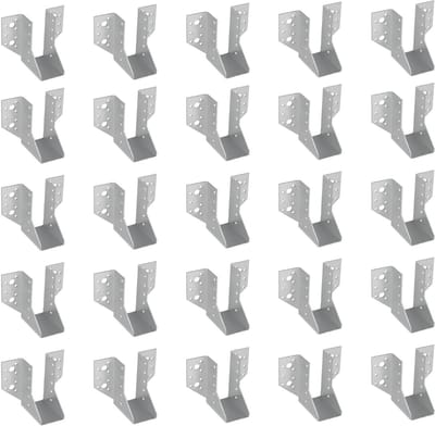 KOTARBAU® Set van 25 balkschoenen, 50 x 105 mm, houten verbinders van verzinkt staal, balkverbinders, voor zware belasting, houten balkenverbinders, houten balken