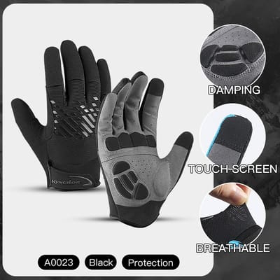 Nieuwe Professionele Outdoor Fiets Handschoenen Touchscreen Ademend Anti-zweet Schokbestendig Slijtvast Motorhandschoenen Mannen L