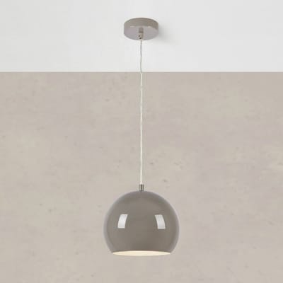 Markslöjd Hanglamp Pop, Ø 20 cm, greige, metaal