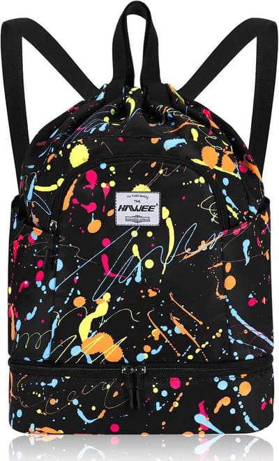 Waterdichte trekkoordrugzak - sporttas - dagtas - multifunctioneel - opvouwbaar - unisex - voor school - sport - buiten - yoga - zwemmen - strand