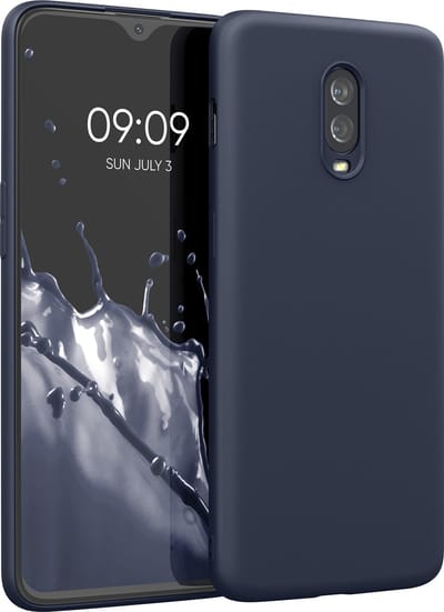 kwmobile telefoonhoesje geschikt voor OnePlus 6T - Hoesje voor smartphone - Back cover in mat donkerblauw