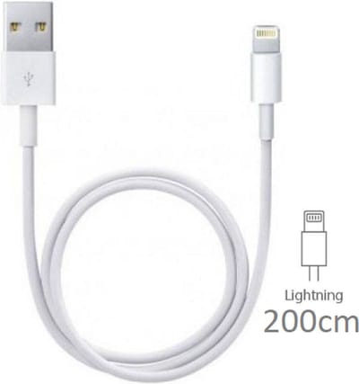USB Lightning oplader kabel 2 meter geschikt voor iPhone 7 - Oplaadkabel