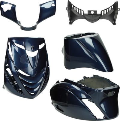 Kappenset Piaggio Zip 2000 Blauw Midnight EVO-1 met SP voorscherm 5-delig