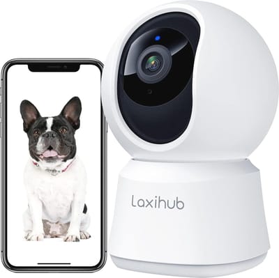 Wifi Binnencamera met PTZ en Nachtzicht - Hondencamera met Bewegings- en Geluidsherkenning