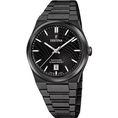 FESTINA SWISS MADE MEN'S BLACK WATCH F20080/1