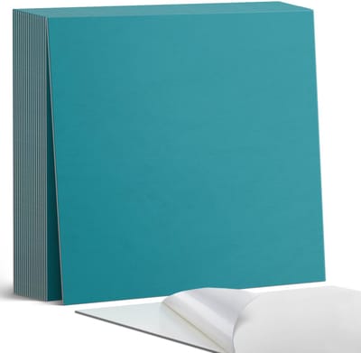 Coloray Plaktegels - Turkoois Zelfklevende Tegels - 20 cm x 20 cm - Turkoois Plaktegels - 20 stuks - Vierkant PVC Tegels - Plaktegels Badkamer - Plaktegels Vloer - Vinyltegels Vloer Zelfklevend - Wandtegel Zelfklevend