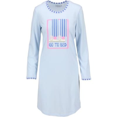 Katoenen dames nachthemd blauw Ringella - Blauw - Maat - 36