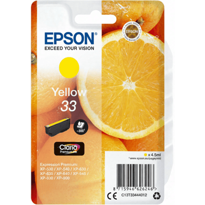 Epson Oranges singlepack gele 33 Claria Premium inkt