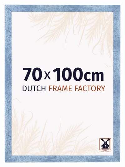 Fotolijst 70x100 cm - MDF - Helder Blauw Geveegd - Praag
