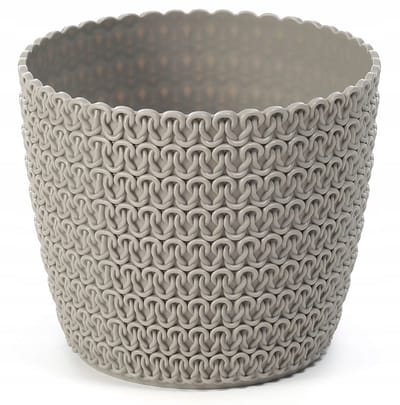 Bloempot Magnolia Jersey Taupe 30cm - Stijlvolle Kunststof Pot