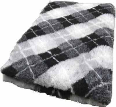 Vetbed - Hondendeken - Dierenmat - Dierenkleed - Diamond Ruit- Zwart Grijs Wit - latex anti-slip 100 x 75 cm - Machine wasbaar