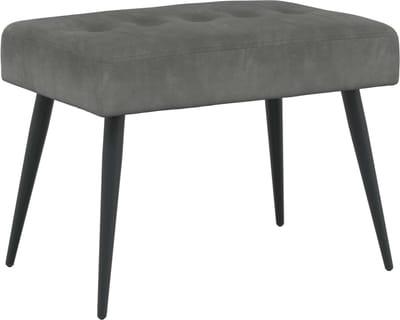 vidaXL - Bank - met - knopen - tufting - Donkergrijs - 60 - x - 40 - x - 45 - cm - fluweel