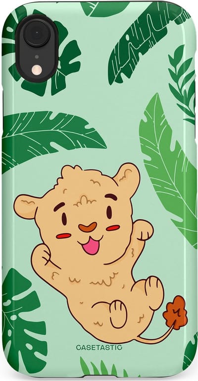 Casetastic Hoesje Geschikt voor Apple iPhone Xr - Stijlvolle Beschermende Duo-layer Case - Leeuwenhartje