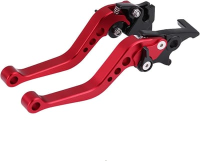 CNC Aluminium Koppeling en Remhendel Set voor Motorfietsen - 22mm 7/8" Koppeling en Remhendels in Rood, Geschikt voor Diverse Motoren