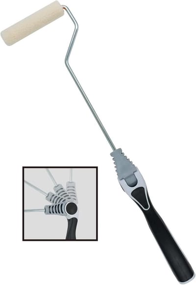 Radiator Verfroller met Lange Steel - Geschikt voor Moeilijke Hoeken, Muren en Plafonds - 4 Inch