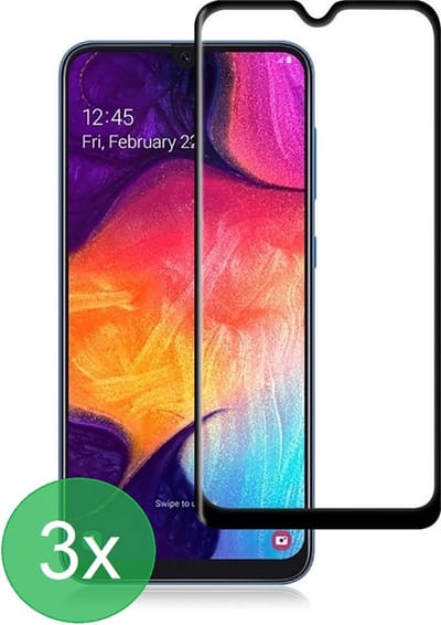 3x Full Cover Screenprotector Geschikt voor: Samsung Galaxy A30s / A50 / A50s - Screen protector - volledige glas - bescherming - beschermglas - ZT Accessoires