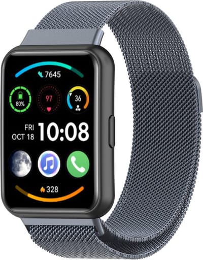 Milanees bandje - geschikt voor Huawei Fit 2 - antraciet
