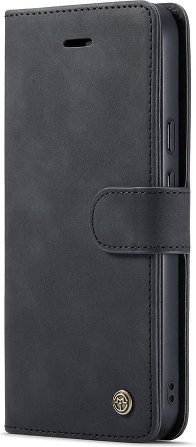 CaseMania Bookcase hoesje geschikt voor Google Pixel 9 - Effen Zwart - Kunstleer - 2-in-1 Magnetisch Uitneembaar Design