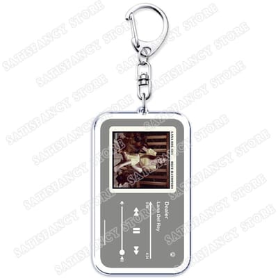 Musique Lana Del Rey Porte-clés de Chansons pour Femmes Accessoires Sac Born To Die Jeux Vidéo Brooklyn Baby Porte-clés Bijoux Cadeaux pour Fans gray