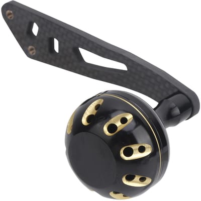 Koolstof Vissen Molen Handvat Knop Tuimelaar Vissen Accessoire Onderdelen voor Baitcasting(Zwart goud ) gray