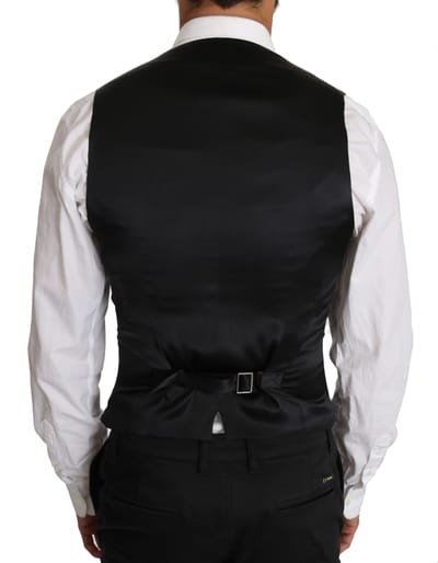 Dolce & Gabbana Heren Grijs Wollen Waistcoat Vest met Dubbele Borst