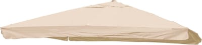 Vervangingshoes voor zweefparasol MCW-A96 met klep, parasolhoes, 3,5x3,5m (Ø4,95m) polyester 4kg ~ crème