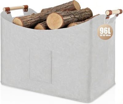 Haardhoutopslag - Brandhout Rek voor Binnen en Buiten - Haardhout Mand - Staal - corrosie resistent
